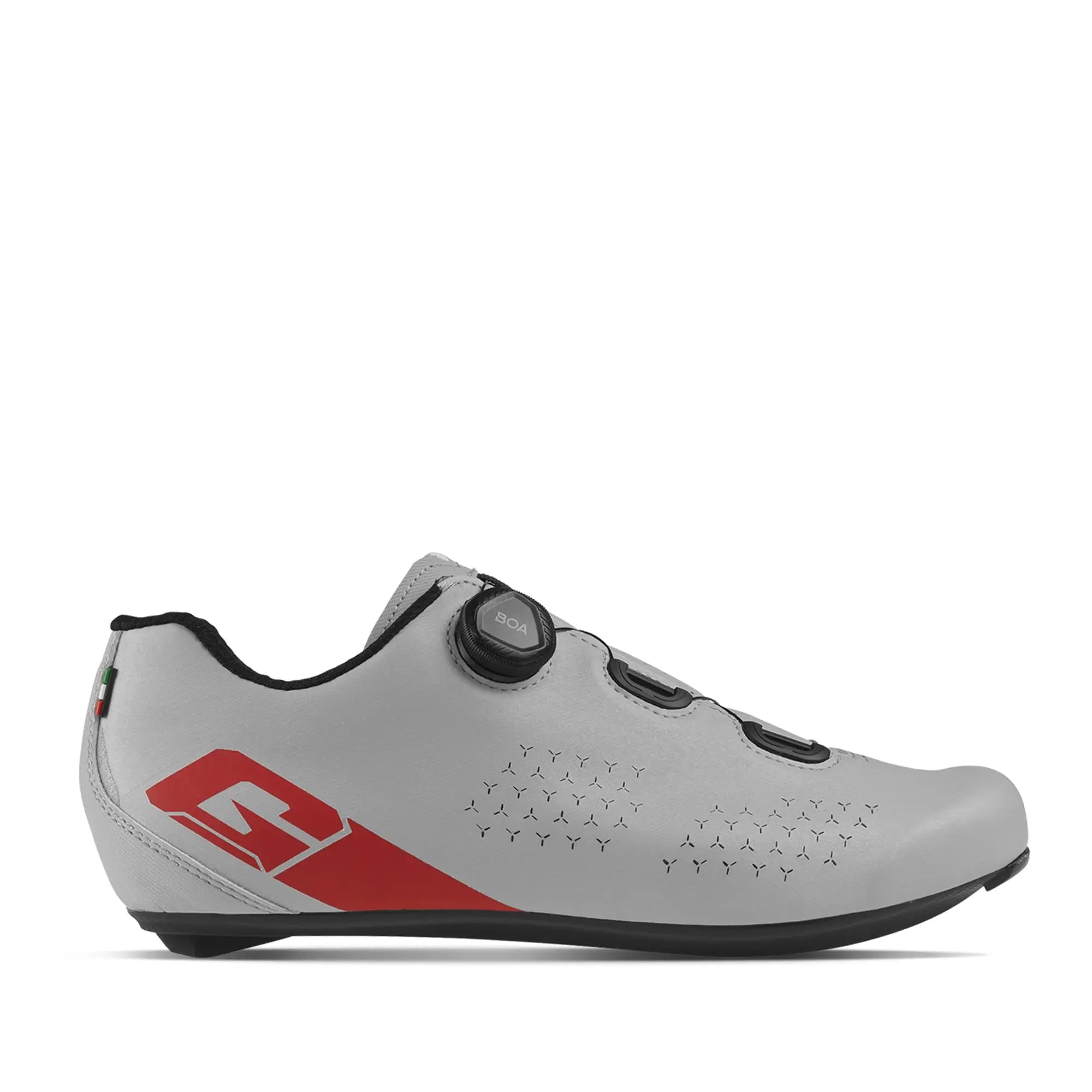 Gaerne Sprint Plus Cycling Shoes Grey / Red - FREE UK Shipping, FREE 365 Day Returns | Moto Central