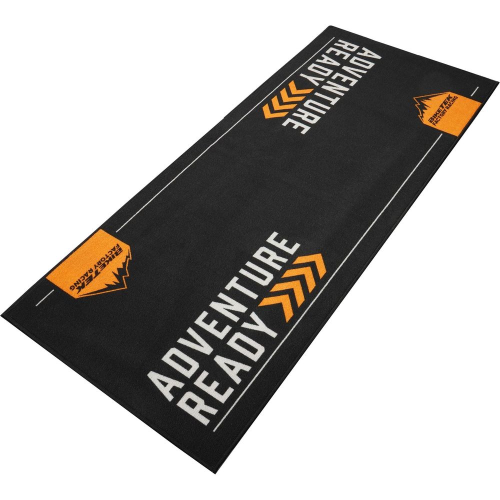 BikeTek Adventure Series Garage Mat Black / Orange