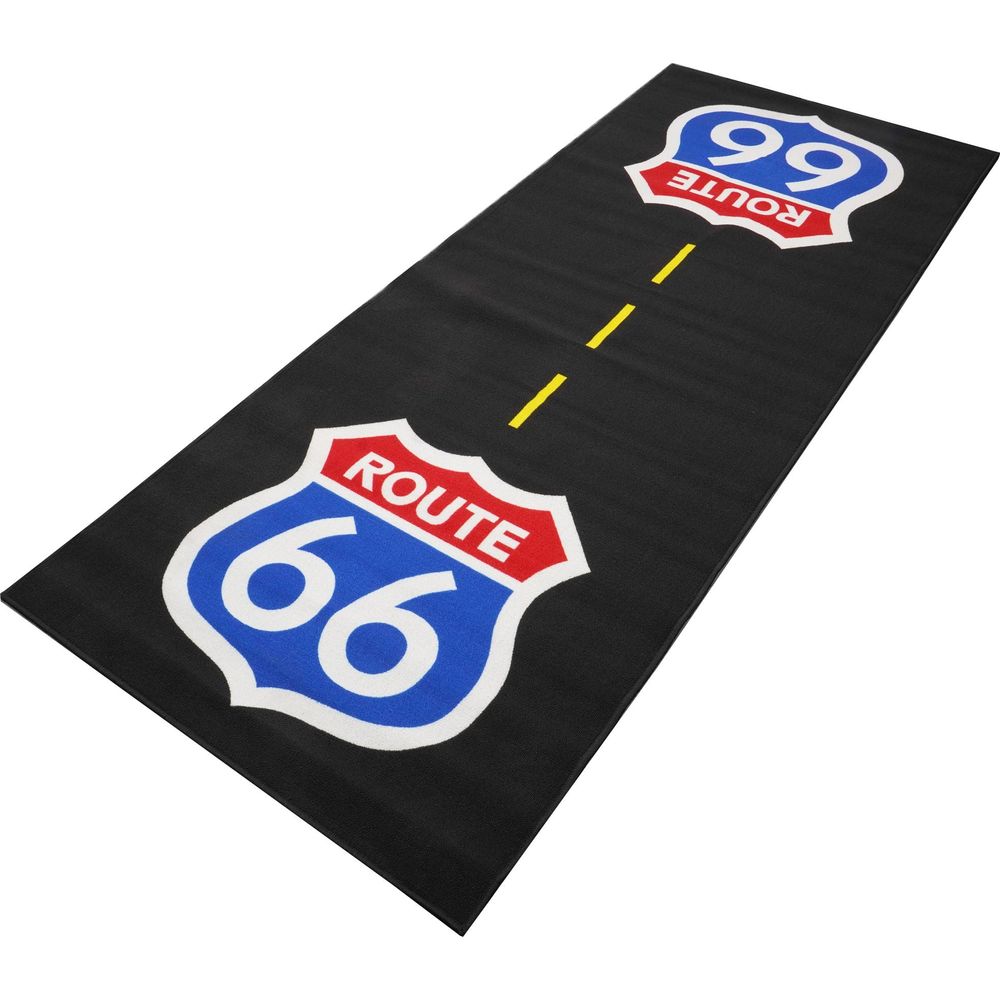 BikeTek Custom Garage Mat Route 66 Black