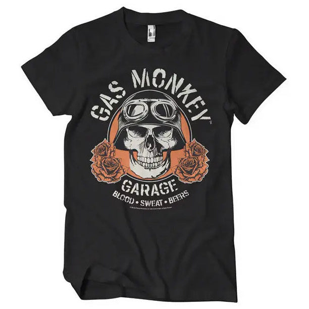 Gas Monkey Garage Skull T-Shirt Black — front view