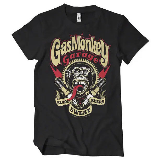 Gas Monkey Garage Spark Plugs T-Shirt Black — front view