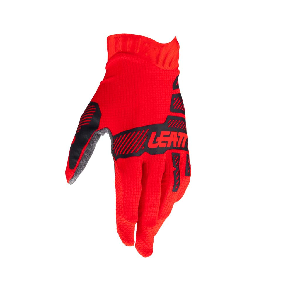 Leatt Moto 1.5 Mini Kids Textile Gloves Red - FREE UK Delivery, FREE 365 Day Returns | Moto Central