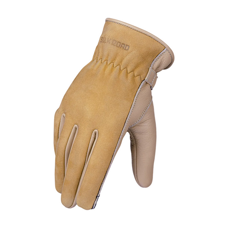 Silk Road Service Leather Gloves Suede Sand FREE Delivery & Returns