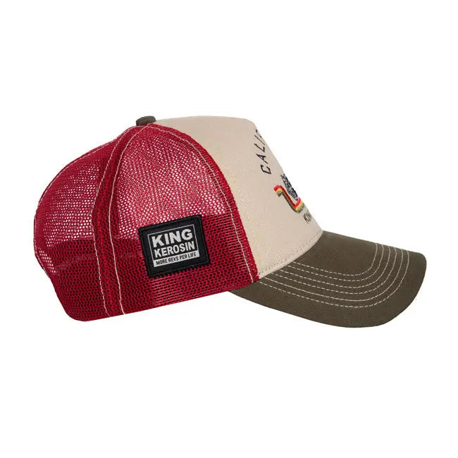 King Kerosin Ride Free Live Free Cap Off White / Green  - FREE UK Shipping, FREE 365 Day Returns | Moto Central