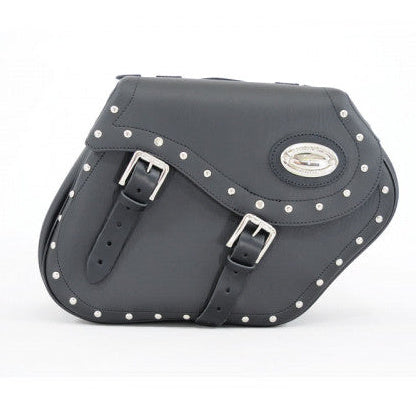 Longride Studded Iparex Saddlebags Black HC154A - 38 Liters - primary product view