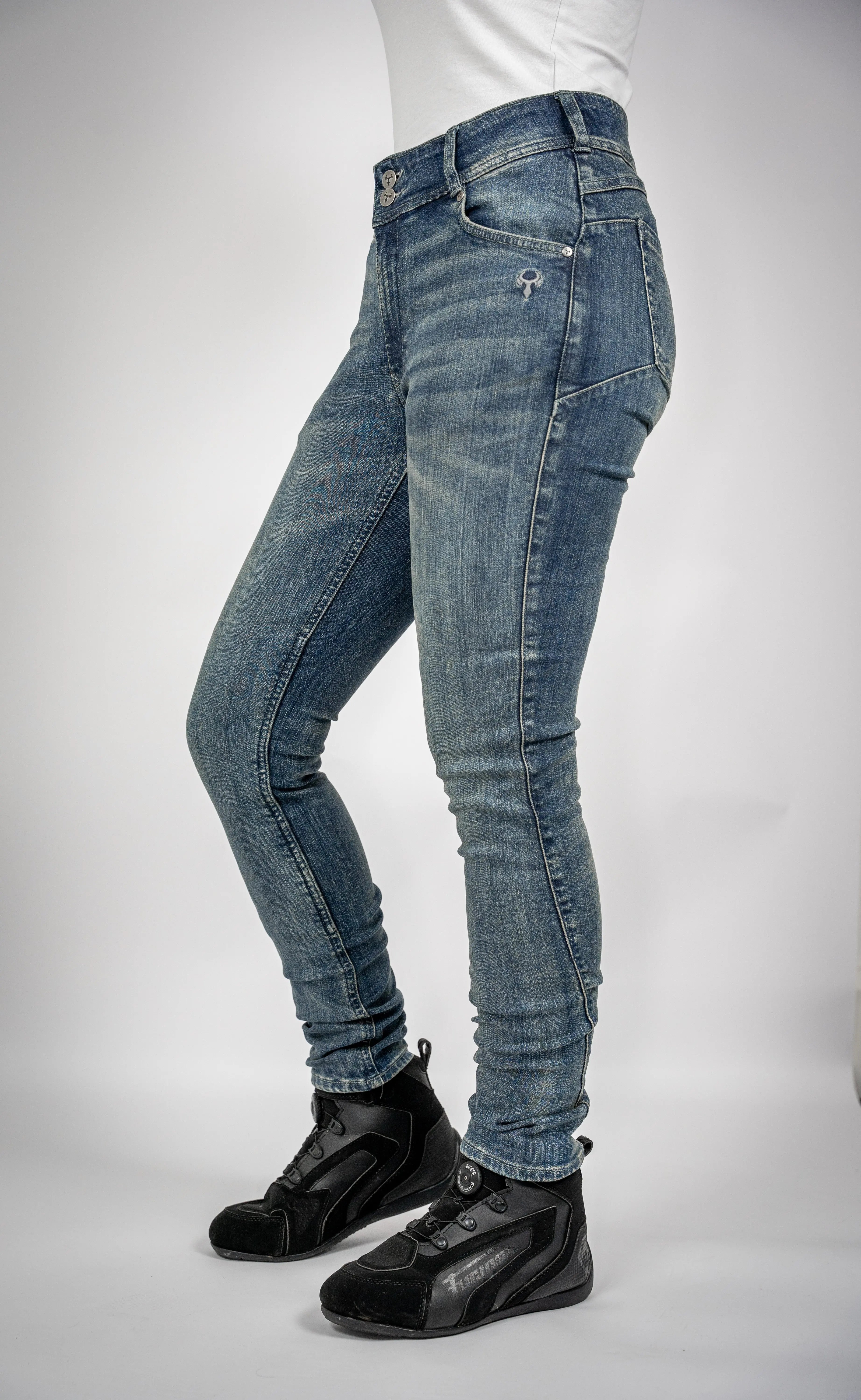 Bull-it Heron Slim Fit Denim Jeans Steel Blue  - FREE UK Shipping, FREE 365 Day Returns | Moto Central