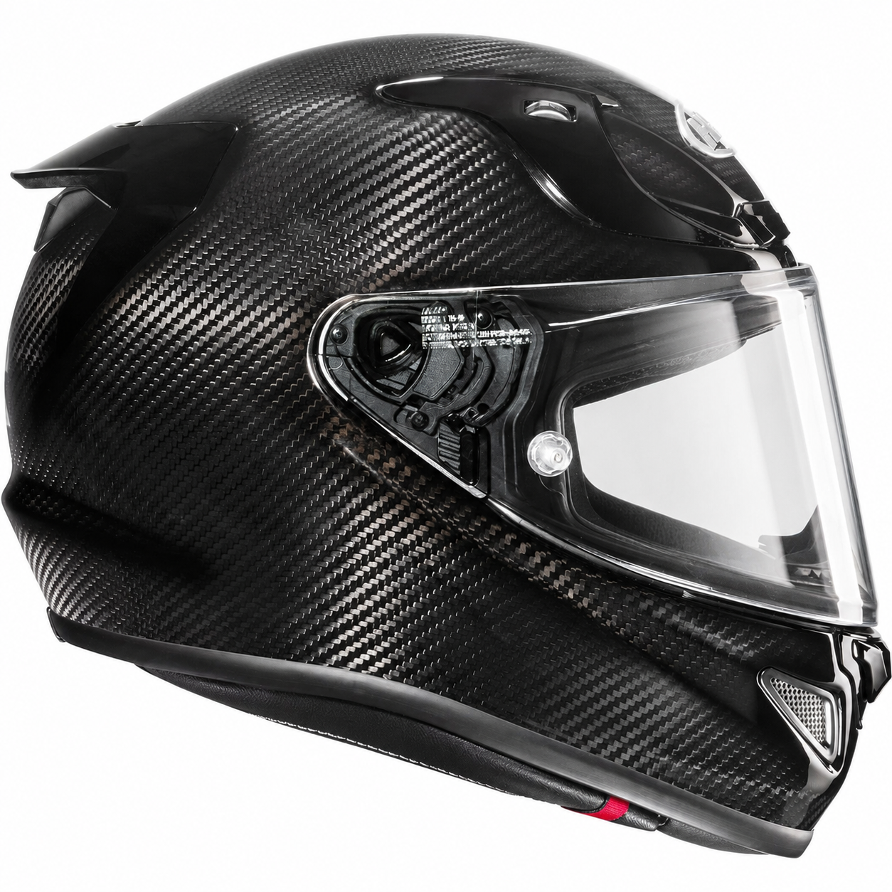 HJC RPHA 12 Carbon, alternate full-face motorcycle helmet angle on white background