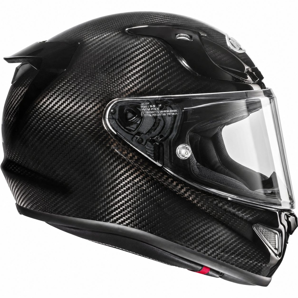 HJC RPHA 12 Carbon, alternate full-face motorcycle helmet angle on white background