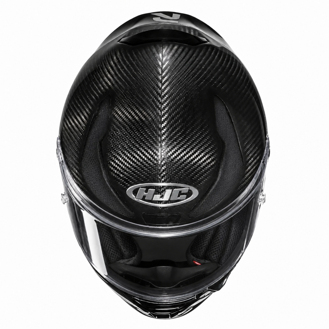HJC RPHA 1 V2 Carbon Black, front view on white background