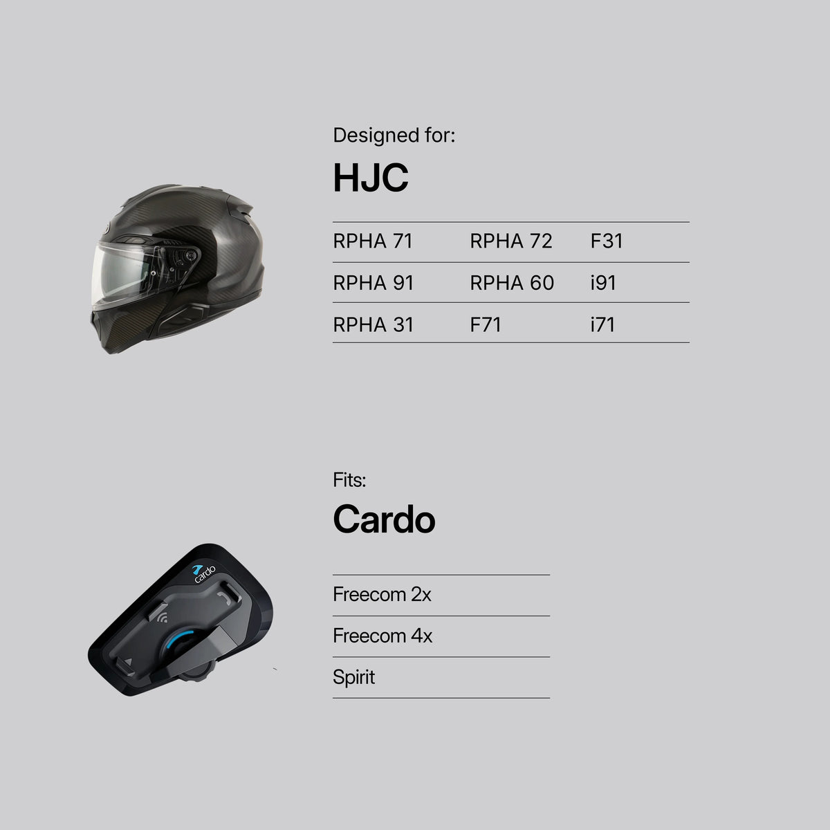Tubs Jackson HJC To Cardo Freecom / Spirit Adapter FREE UK Delivery, FREE 365 Day Returns | Moto Central