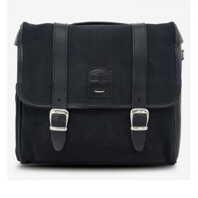 Longride Waxed Canvas Quick Release Saddlebag Black - 12.5 Liters - primary product view