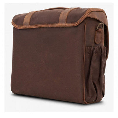 Longride Waxed Canvas Quick Release Saddlebag Brown - 12.5 Liters - alternate product view