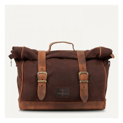 Longride Waxed Canvas Quick Release Saddlebag Brown - 9.5 Liters - primary product view