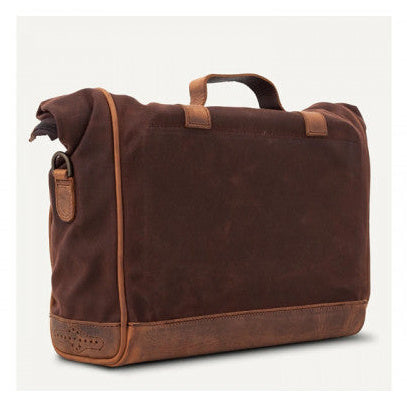 Longride Waxed Canvas Quick Release Saddlebag Brown - 9.5 Liters - alternate product view