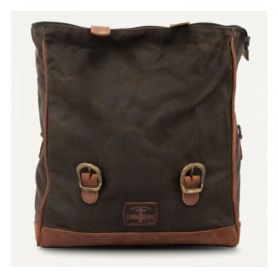 Longride Waxed Canvas Quick Release Saddlebag Khaki - 9.5 Liters - alternate product view