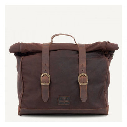 Longride Waxed Canvas Quick Release Saddlebag Brown - 18 Liters - primary product view