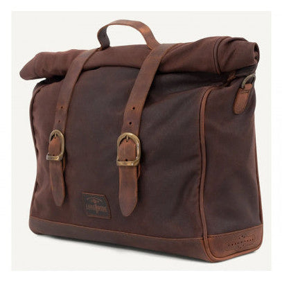 Longride Waxed Canvas Quick Release Saddlebag Brown - 18 Liters - alternate product view