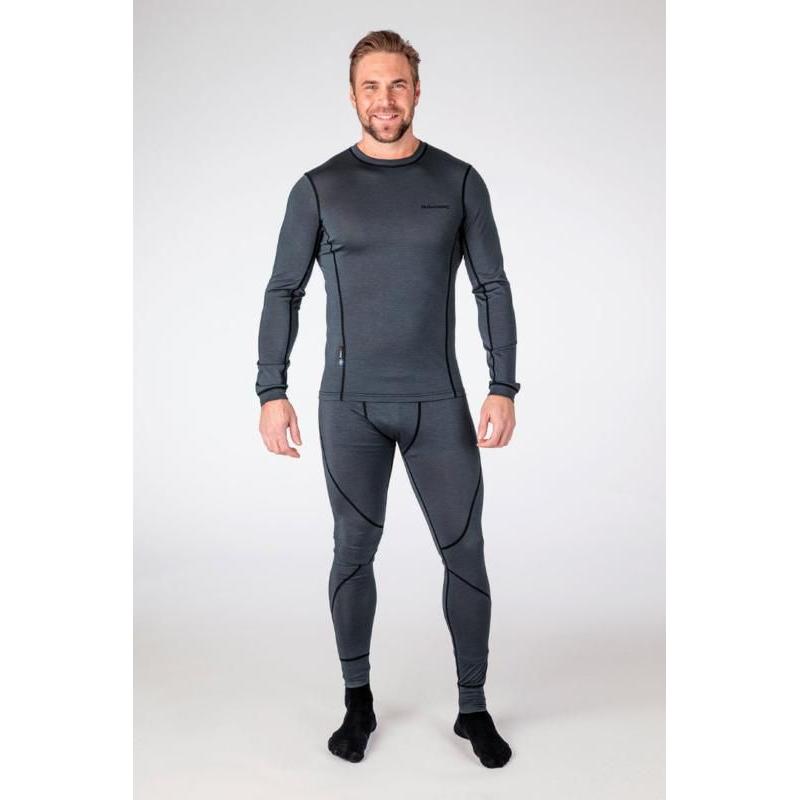 Halvarssons Comfort Long Sleeves Merino Wool Base Layer Top Grey
