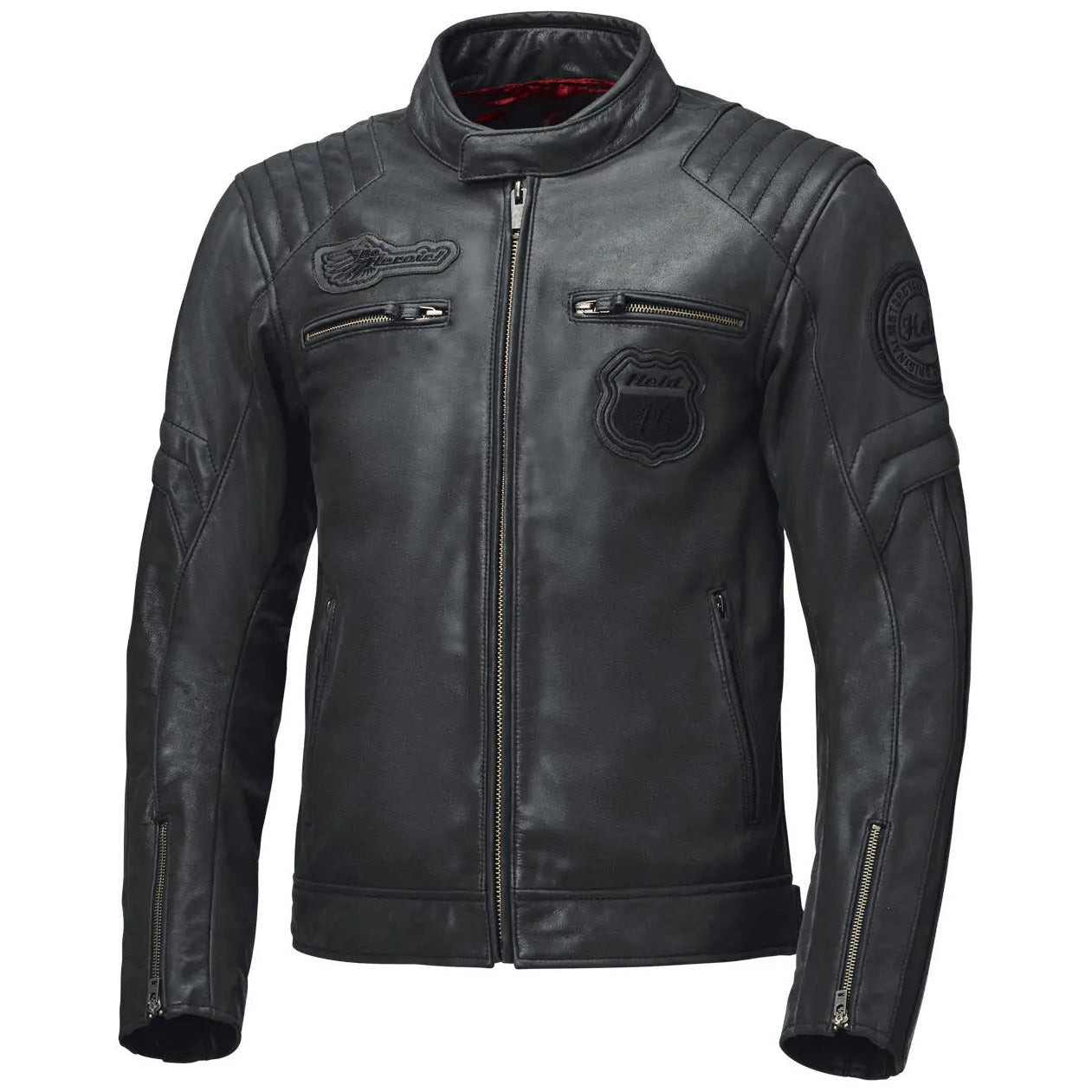 Held Baker 2 Leather Jacket Black front view