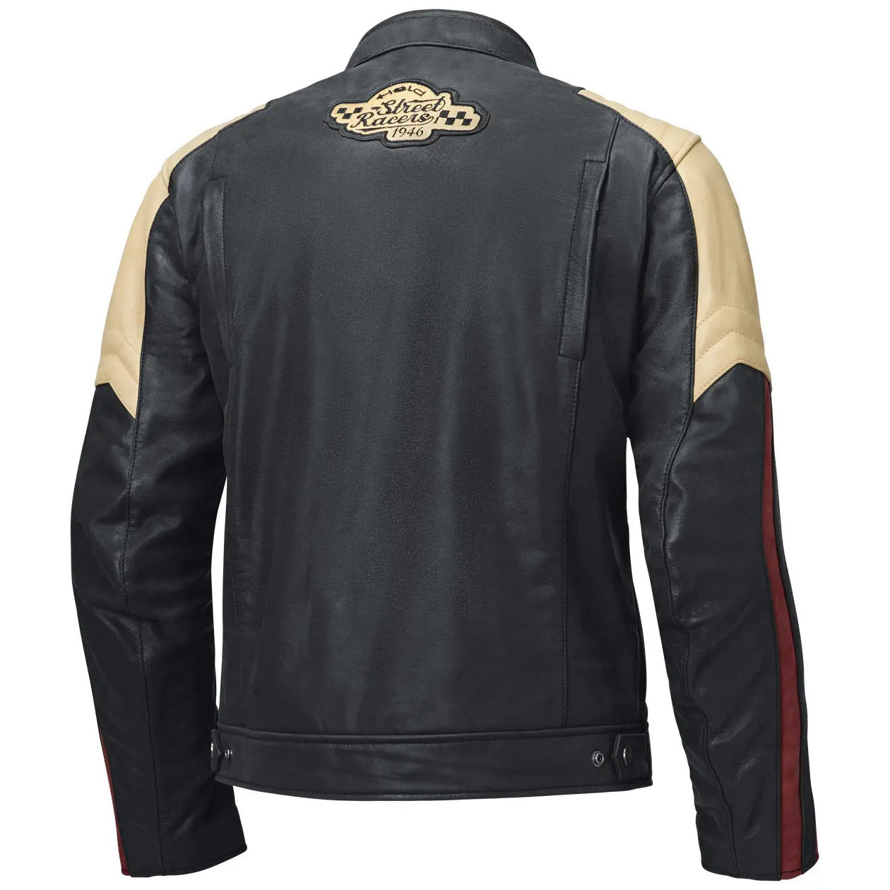 Held Baker 2 Leather Jacket Blue / Beige / Burgundy rear view