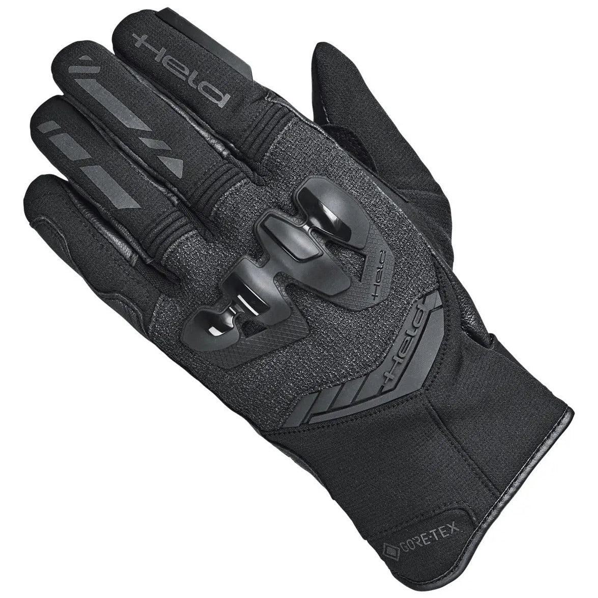 Held Gavia 2in1 Gore-Tex Gloves Black back-of-hand view