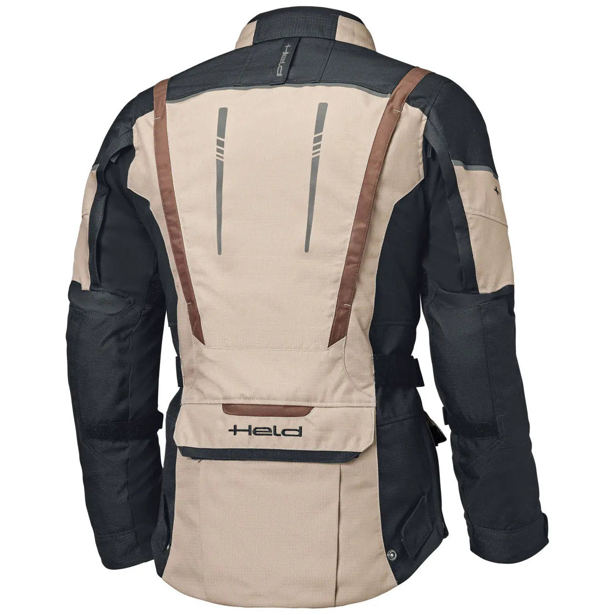 Held Hakuna Matata 3 Top Men's Waterproof Adventure Motorcycle Jacket Sand / Brown rear view