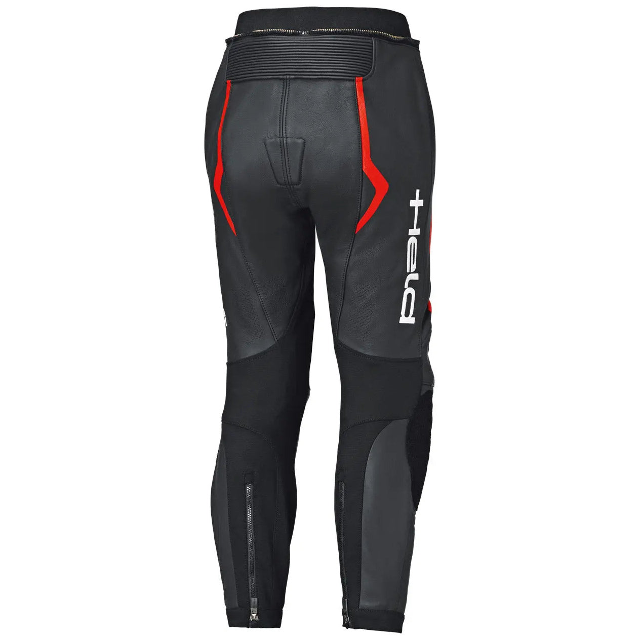 Held Street Rocket 4 Base Ladies Leather Trouser Black / Neon Red motorcycle trousers, rear view