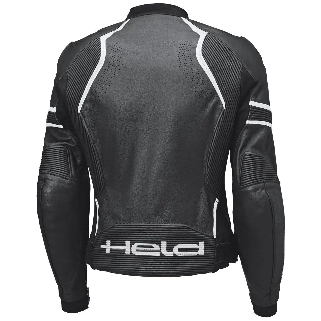 Held Street Rocket 4 Top Ladies Leather Jacket Black / White motorcycle jacket, rear view