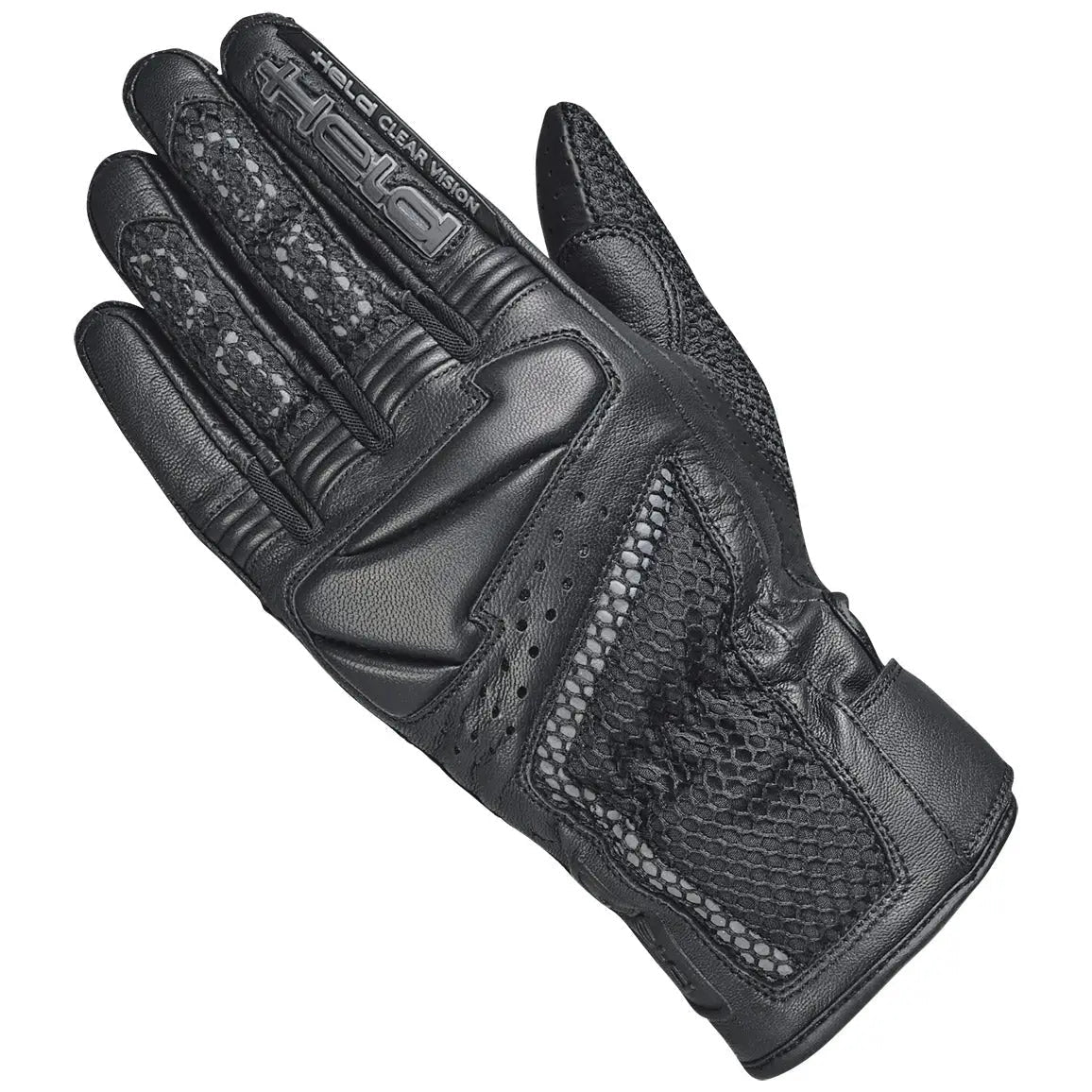Held Summertime 3 Ladies Leather Gloves Black motorcycle glove, back-of-hand view