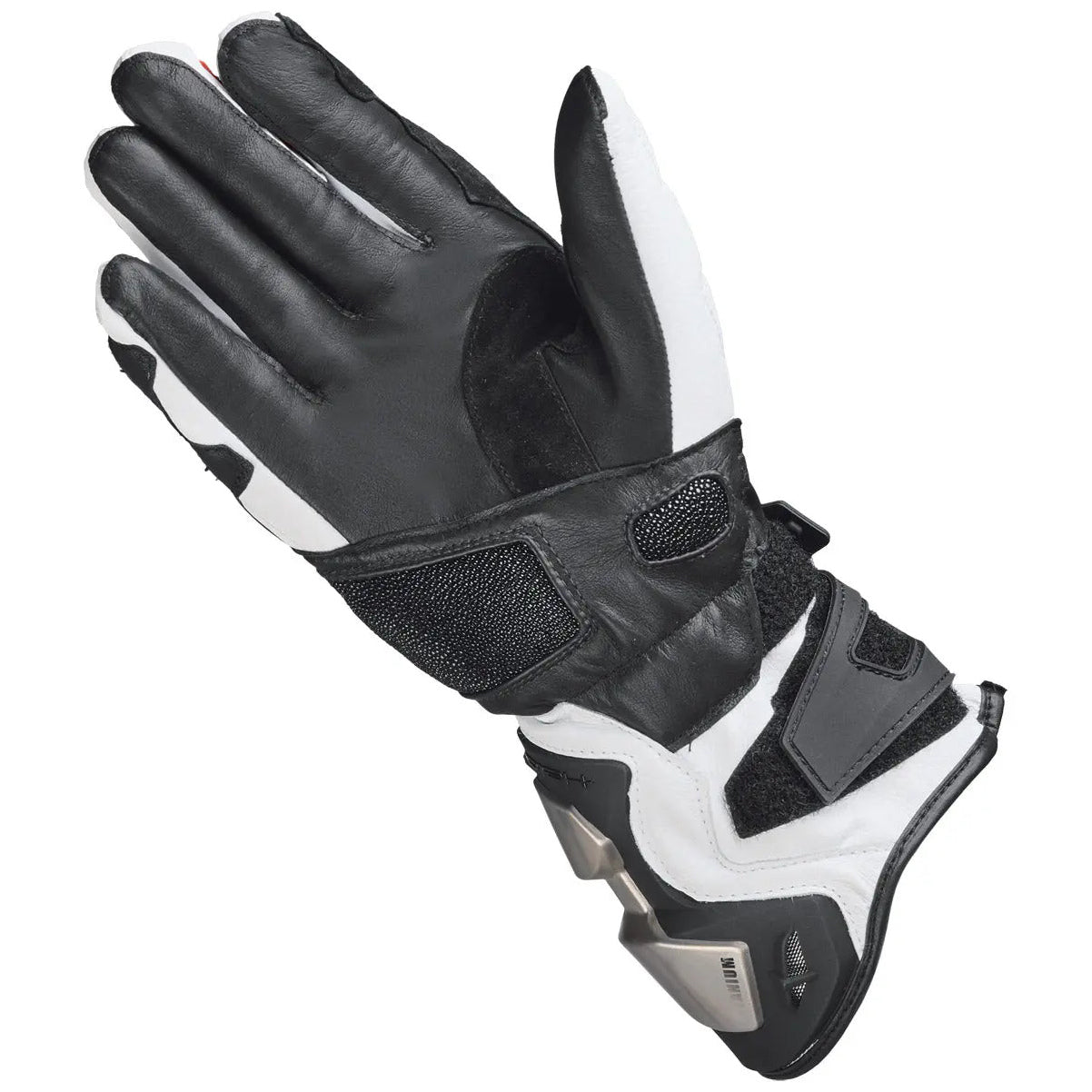 Held Titan XR2 Leather Gloves Black / White / Red motorcycle glove, palm view