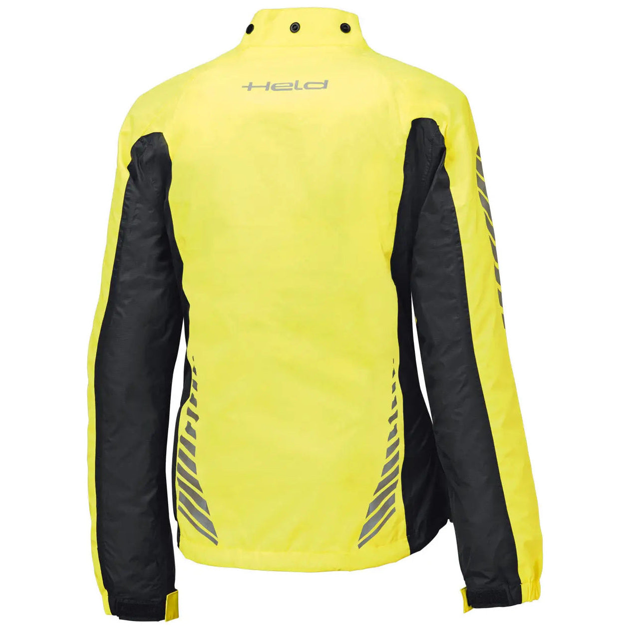 Held Wet Tour 2 Top Ladies Rain Over Jacket Yellow motorcycle jacket – rear view