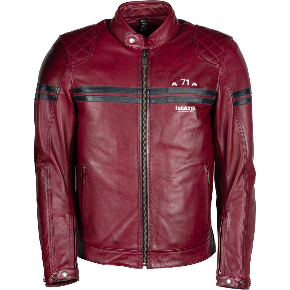 Helstons Chevy Buffalo Leather Jacket Bordeaux FREE Delivery & Returns