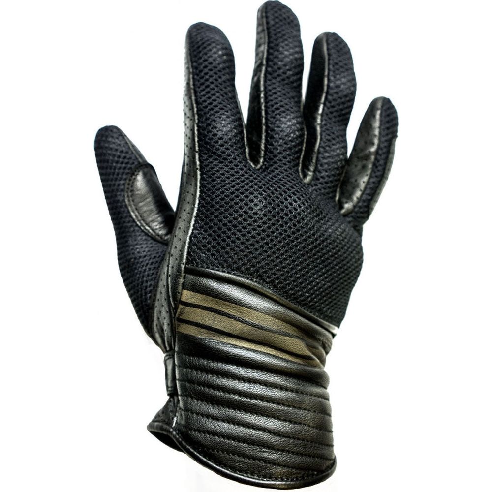 Helstons Corporate Summer Mesh Leather Gloves Black