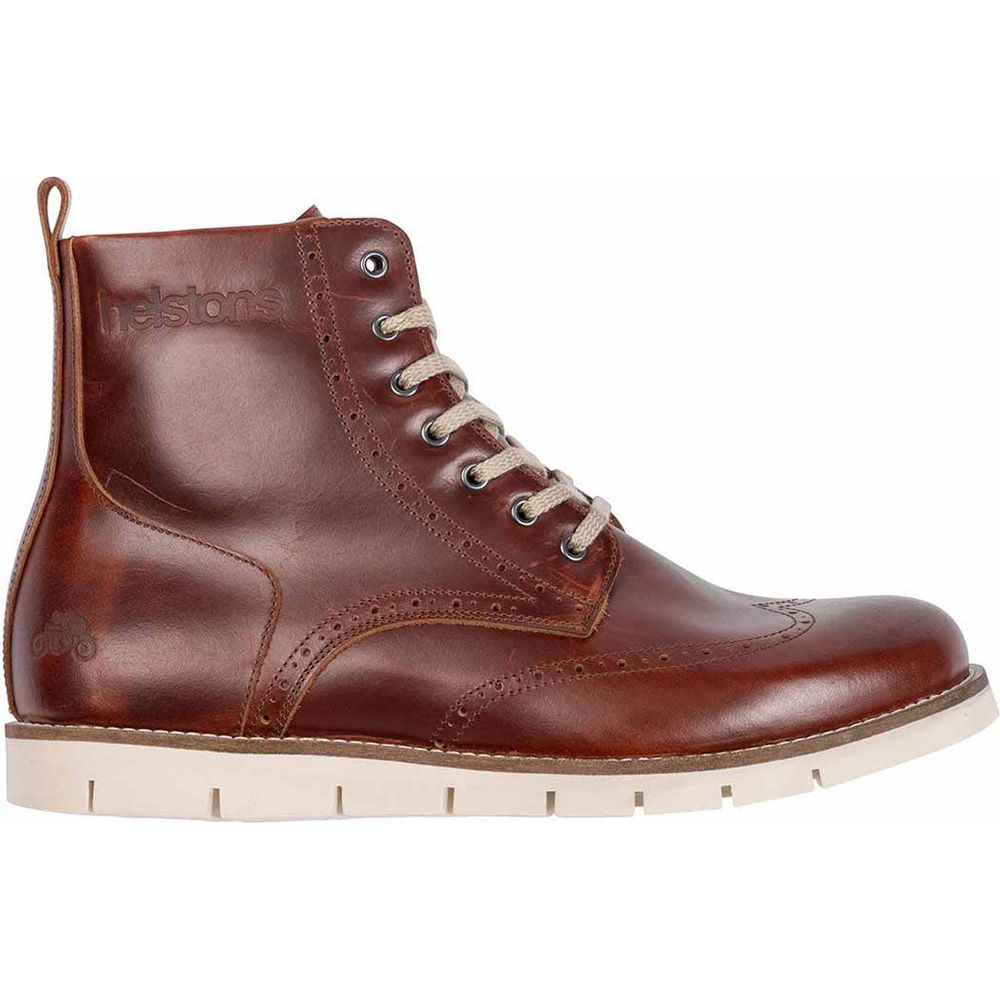 Helstons Holey Leather Boots Aniline Brown FREE Delivery, FREE Returns