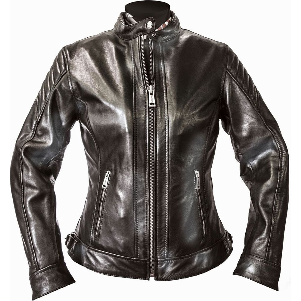 ヘルストンhelstons 黒 ライダーズジャケット（中古）レディース　Sサイズ Helstons Star Ladies Leather Jacket Soft Black FREE Delivery & Returns