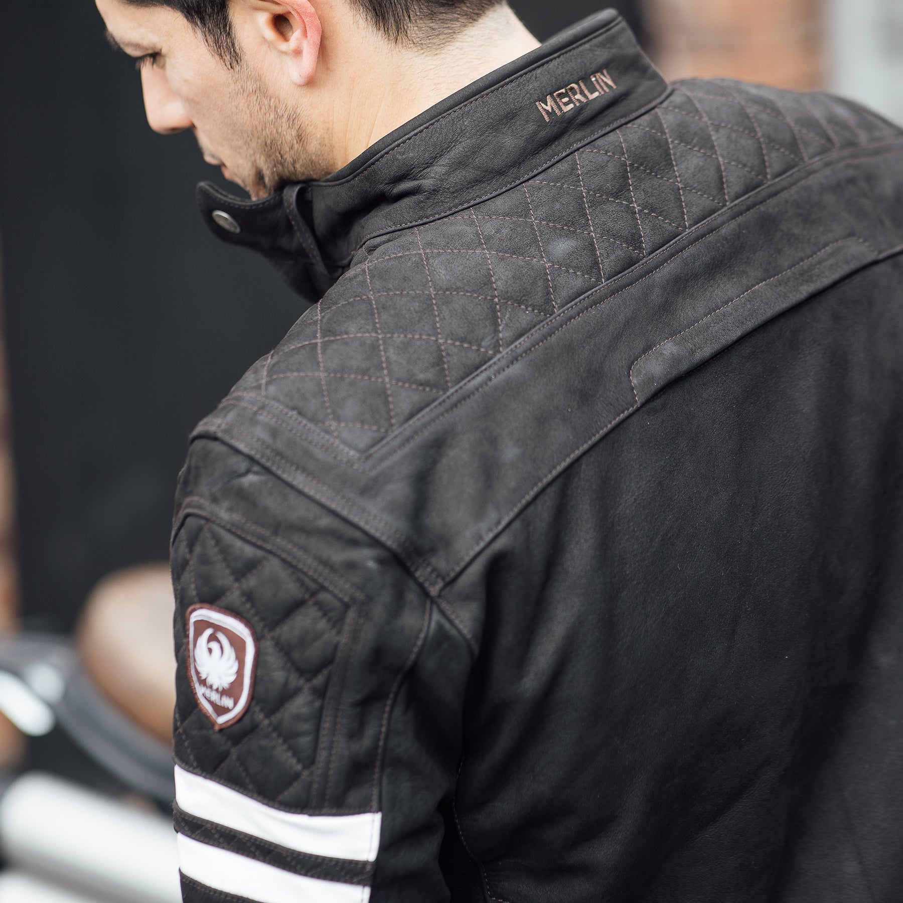 Merlin Hixon 2 D3O Leather Jacket Brown FREE UK Delivery, FREE 365 Day Returns | Moto Central