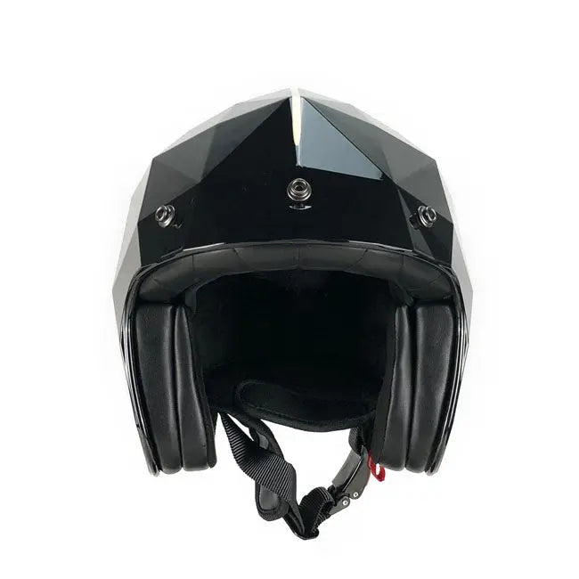 Holy Freedom Stealth Diamond Open Face Helmet Gloss Black  - FREE UK Shipping, FREE 365 Day Returns | Moto Central