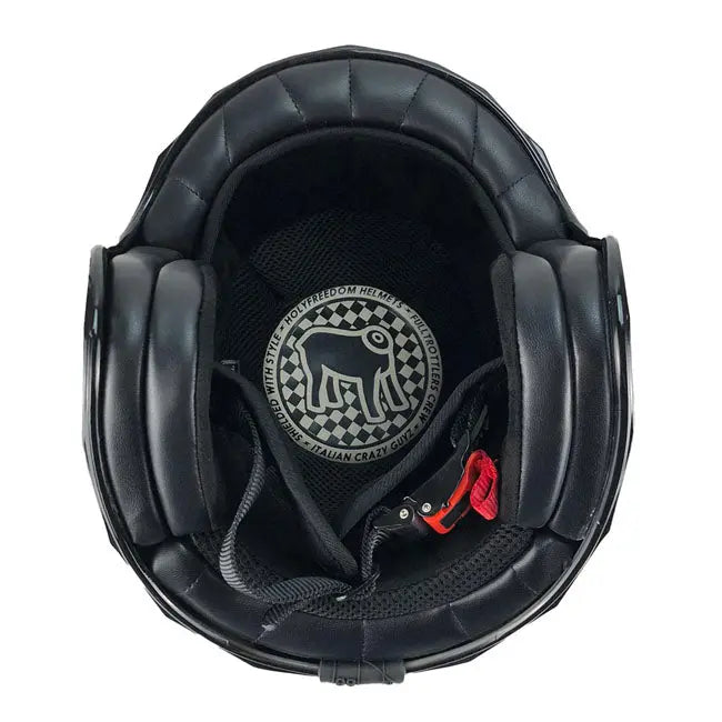 Holy Freedom Stealth Diamond Open Face Helmet Matt Black  - FREE UK Shipping, FREE 365 Day Returns | Moto Central