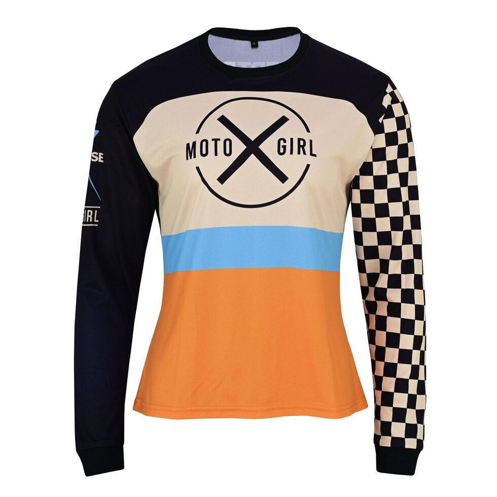 MotoGirl Desert Rose Ladies MX Jersey Black / Beige FREE UK Delivery, FREE 365 Day Returns | Moto Central