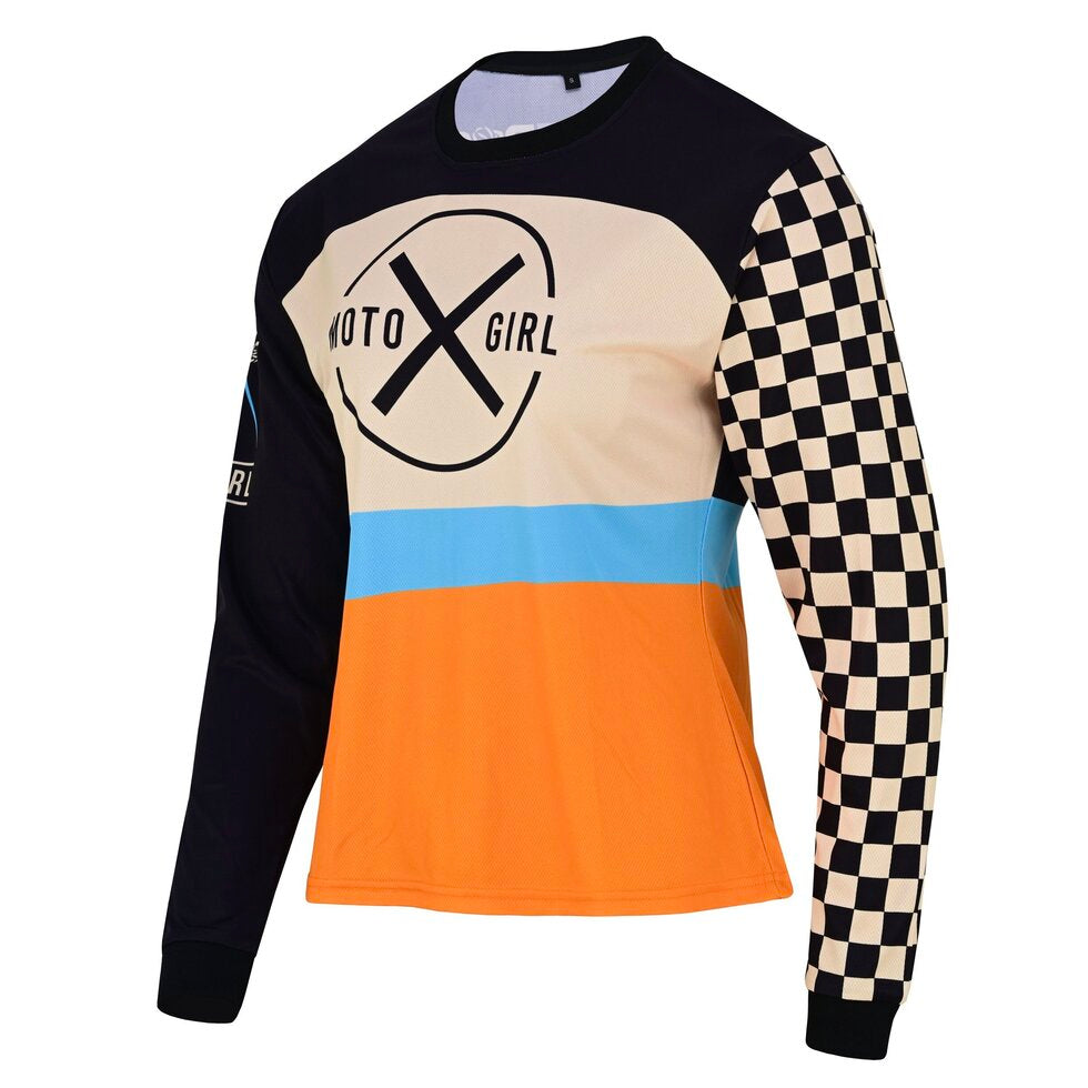 MotoGirl Desert Rose Ladies MX Jersey Black / Beige FREE UK Delivery, FREE 365 Day Returns | Moto Central