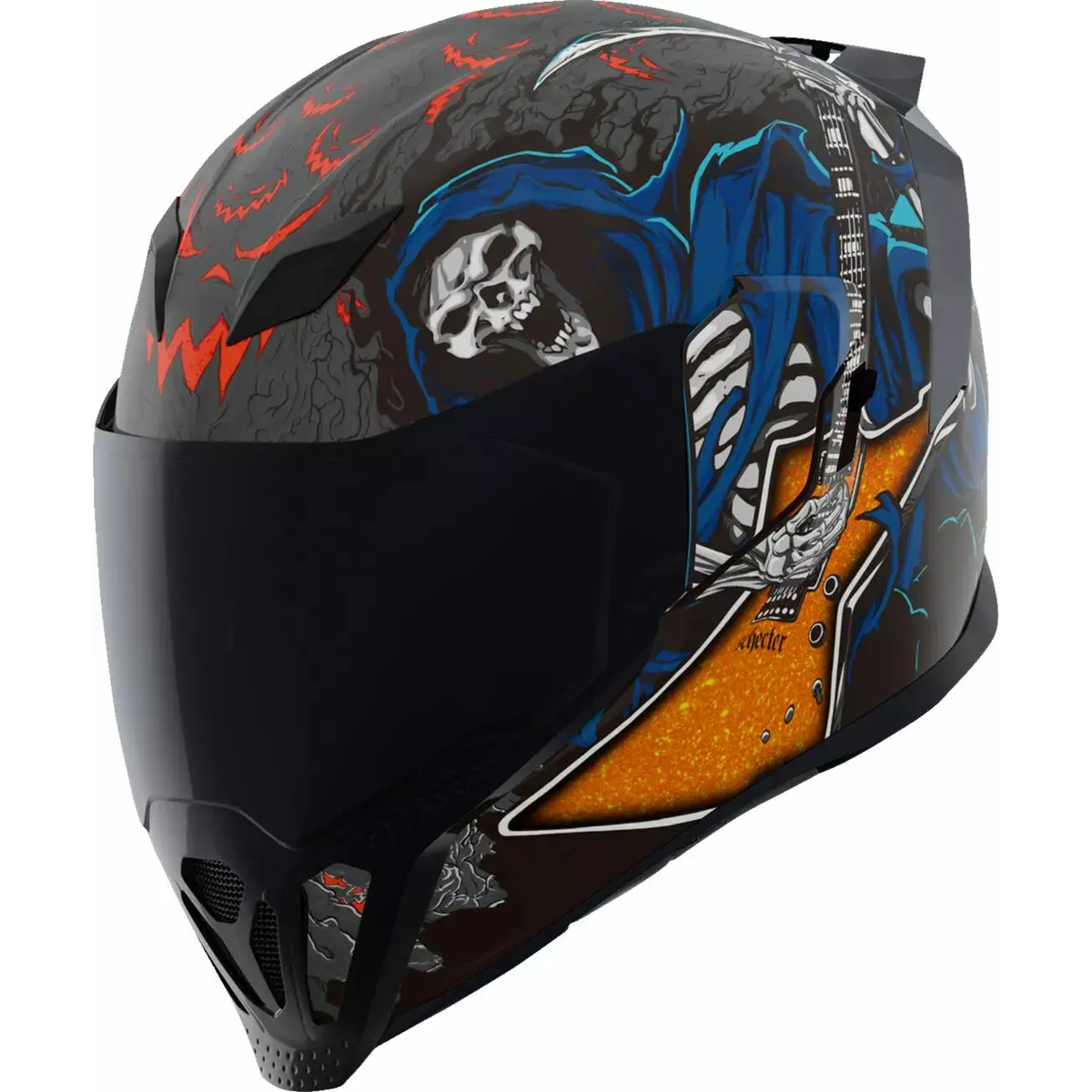 Icon Airflite Trick Or Street 4 Black / Multi left front three-quarter view
