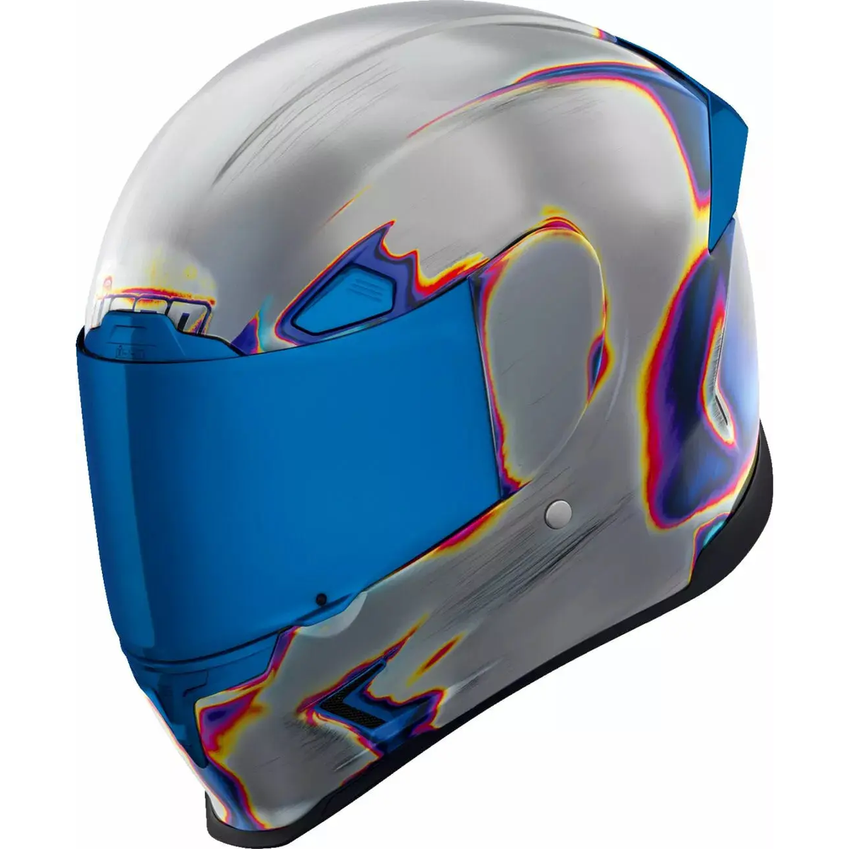 Icon Airframe Pro Reentry Silver left front three-quarter view