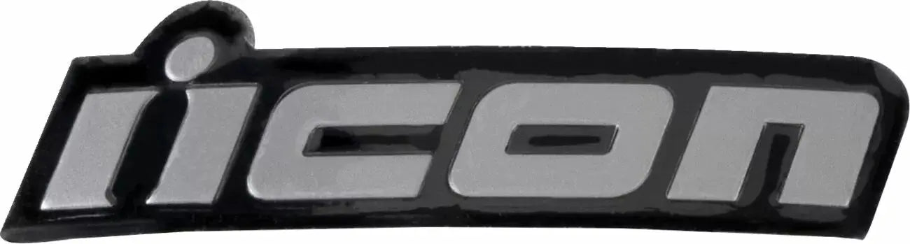 Icon Domain Helmet Metallic Badge Silver - FREE UK Shipping, FREE 365 Day Returns | Moto Central