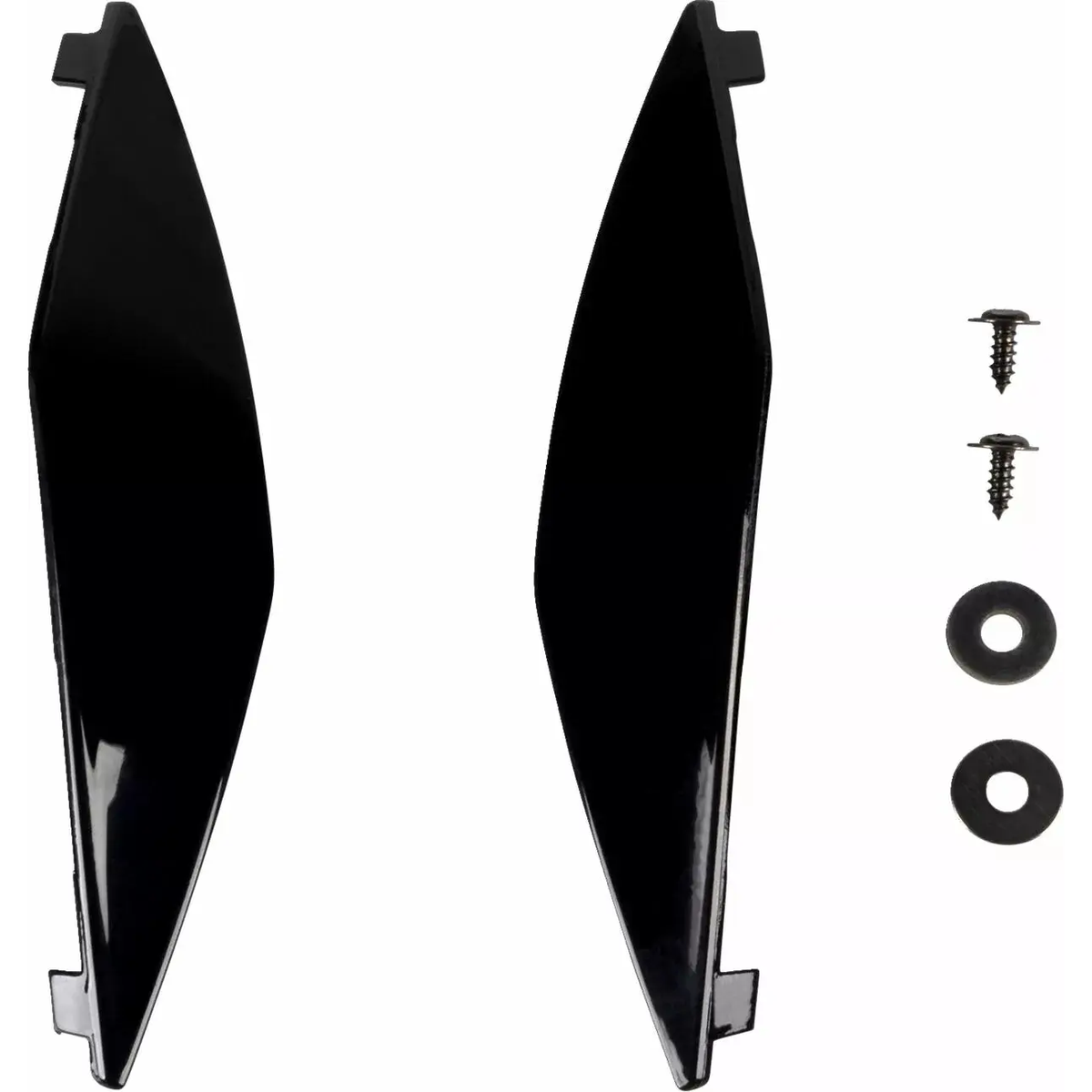 Icon Domain Helmet Side Covers Black side covers with screws and washers product layout