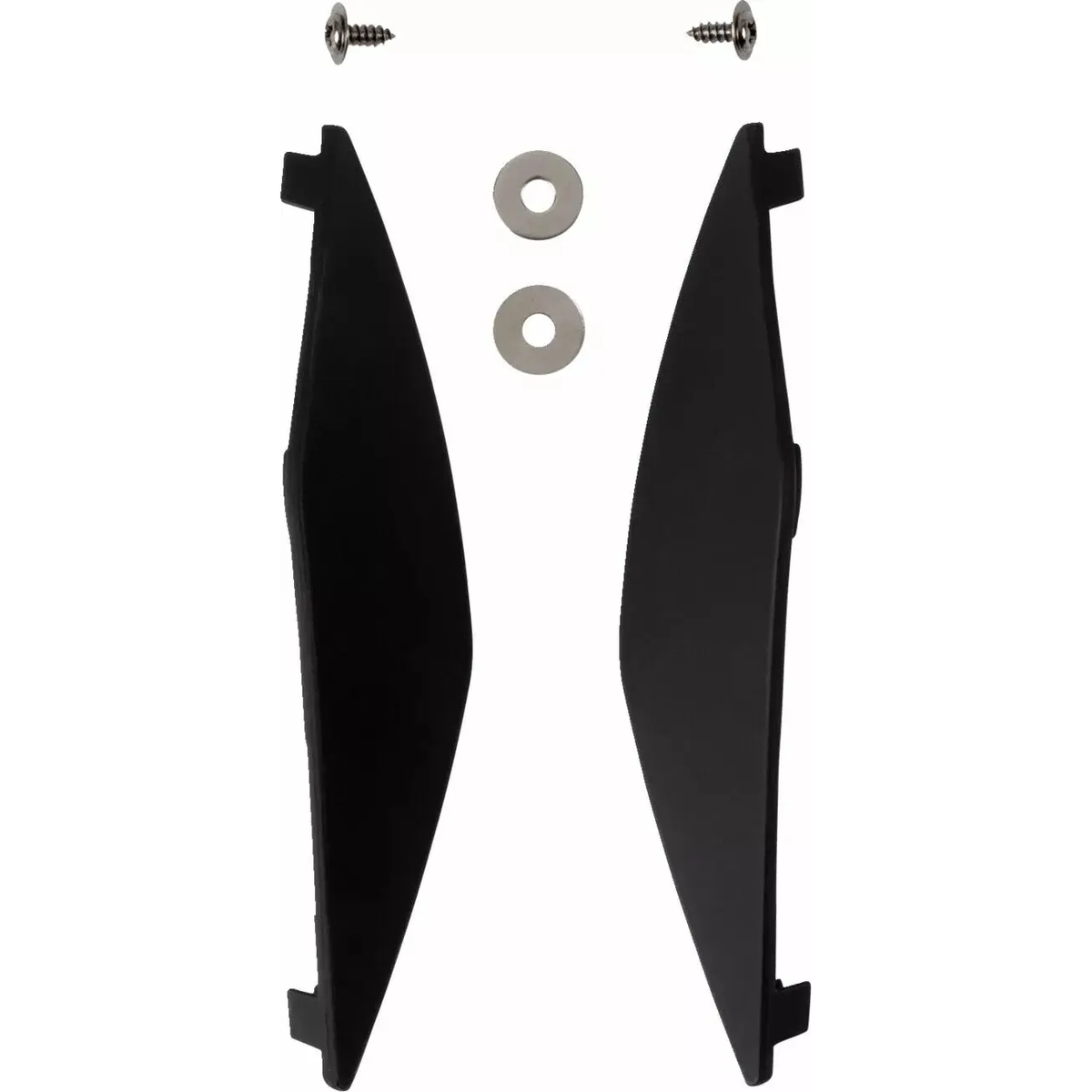 Icon Domain Helmet Side Covers Rubatone Black side covers with screws and washers product layout