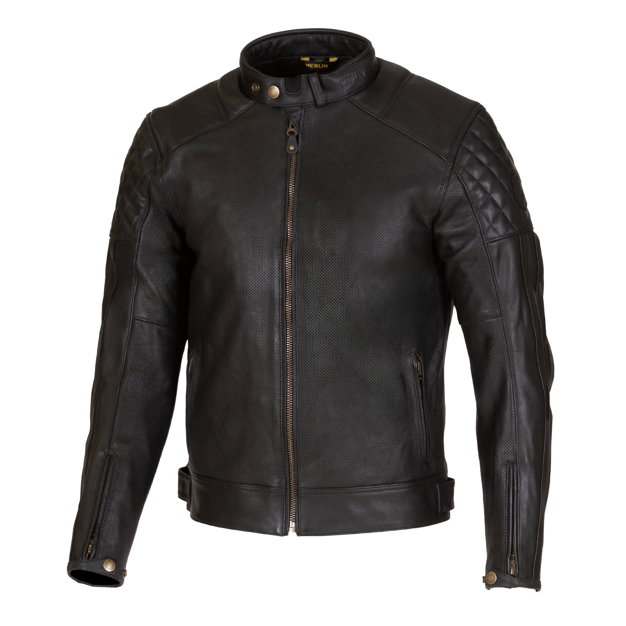 Merlin Icon D3O Leather Jacket Black FREE UK Delivery, FREE 365 Day Returns | Moto Central