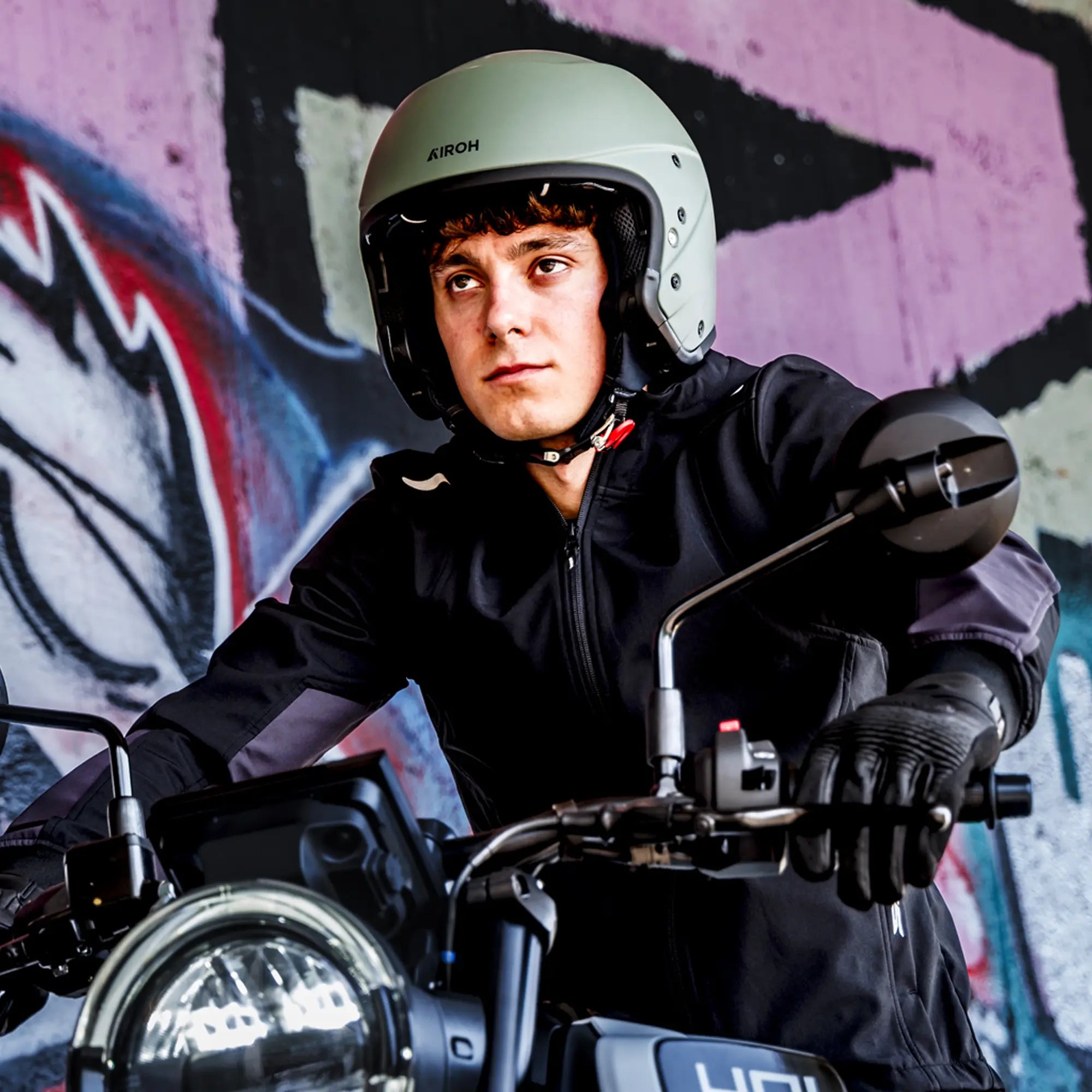 Airoh J-110 Matt Miltary Green FREE UK Delivery, FREE 365 Day Returns | Moto Central