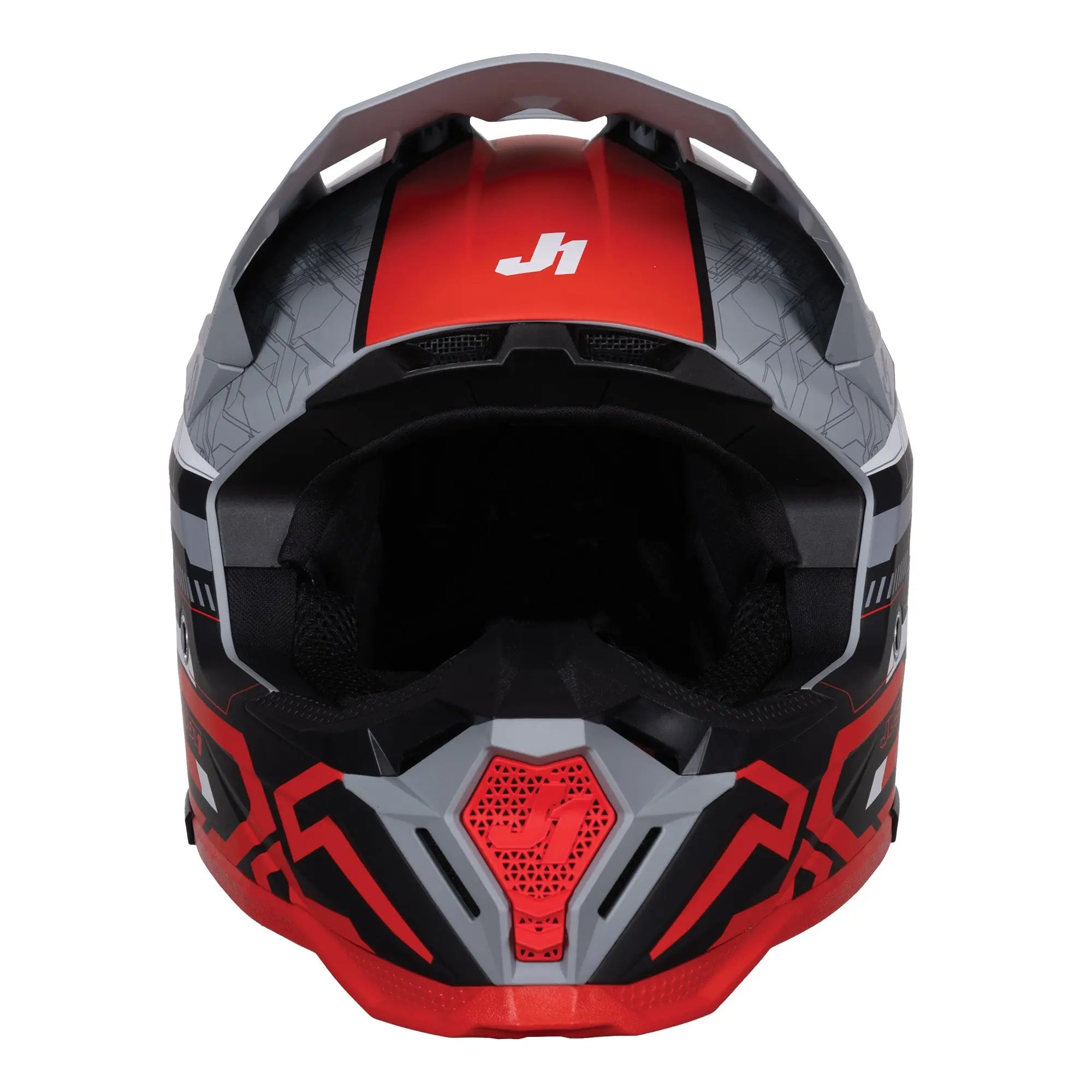Just1 J40 Mission Red / Matt Grey FREE UK Delivery, FREE 365 Day Returns | Moto Central