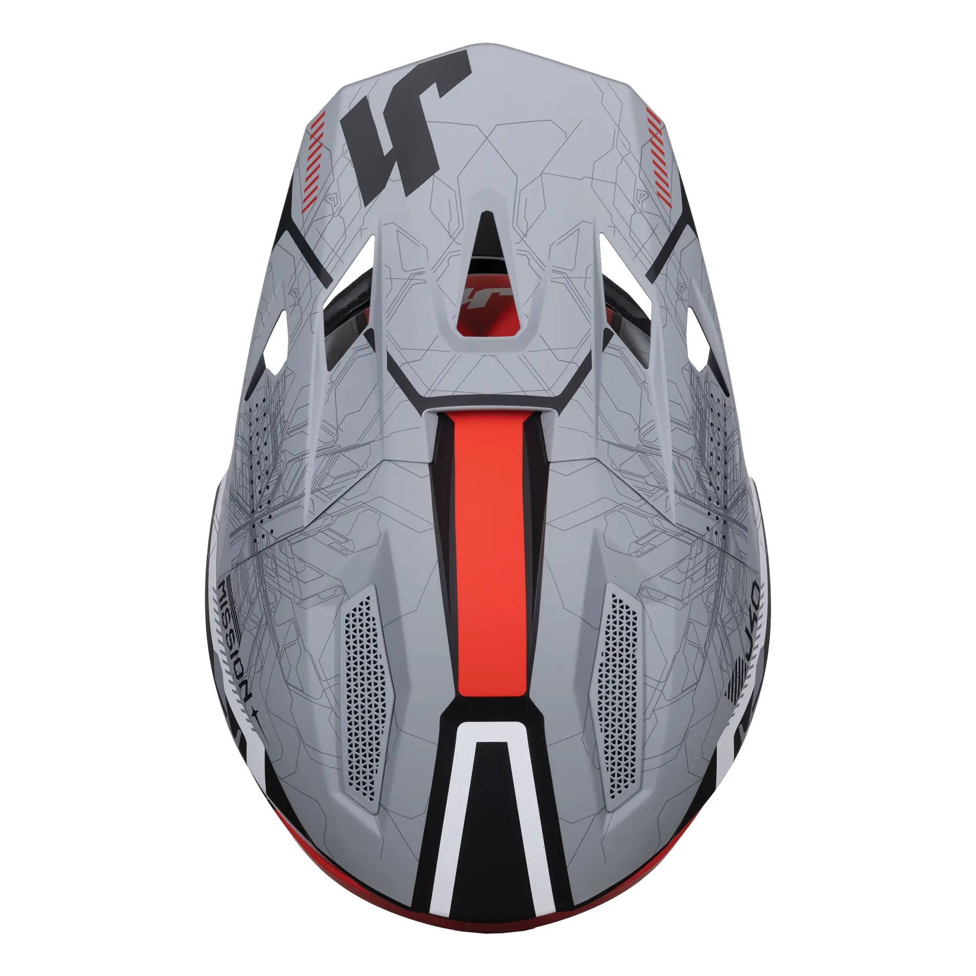 Just1 J40 Mission Red / Matt Grey FREE UK Delivery, FREE 365 Day Returns | Moto Central