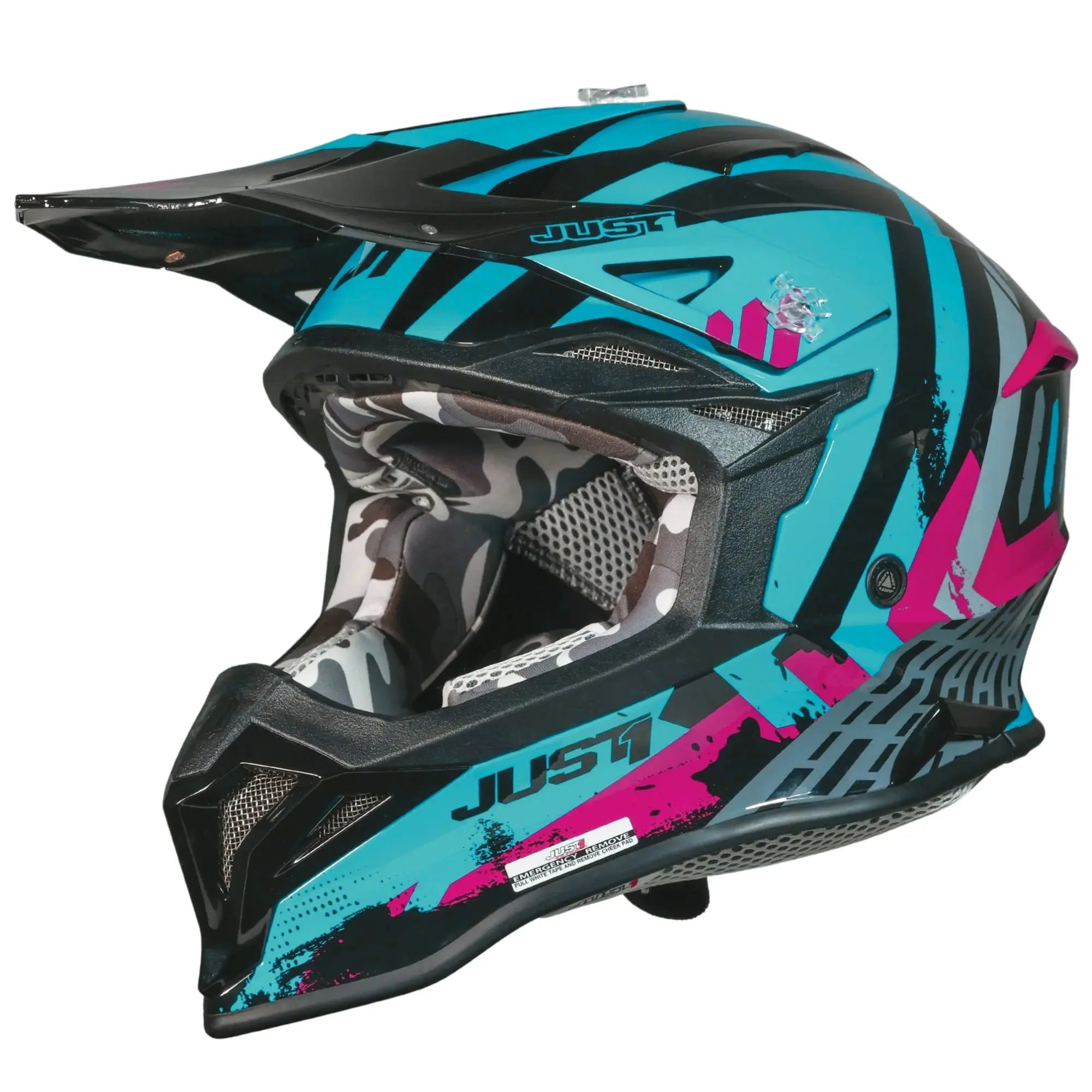 Just1 J39 Teal / Black / Matt Pink FREE UK Delivery, FREE 365 Day Returns | Moto Central